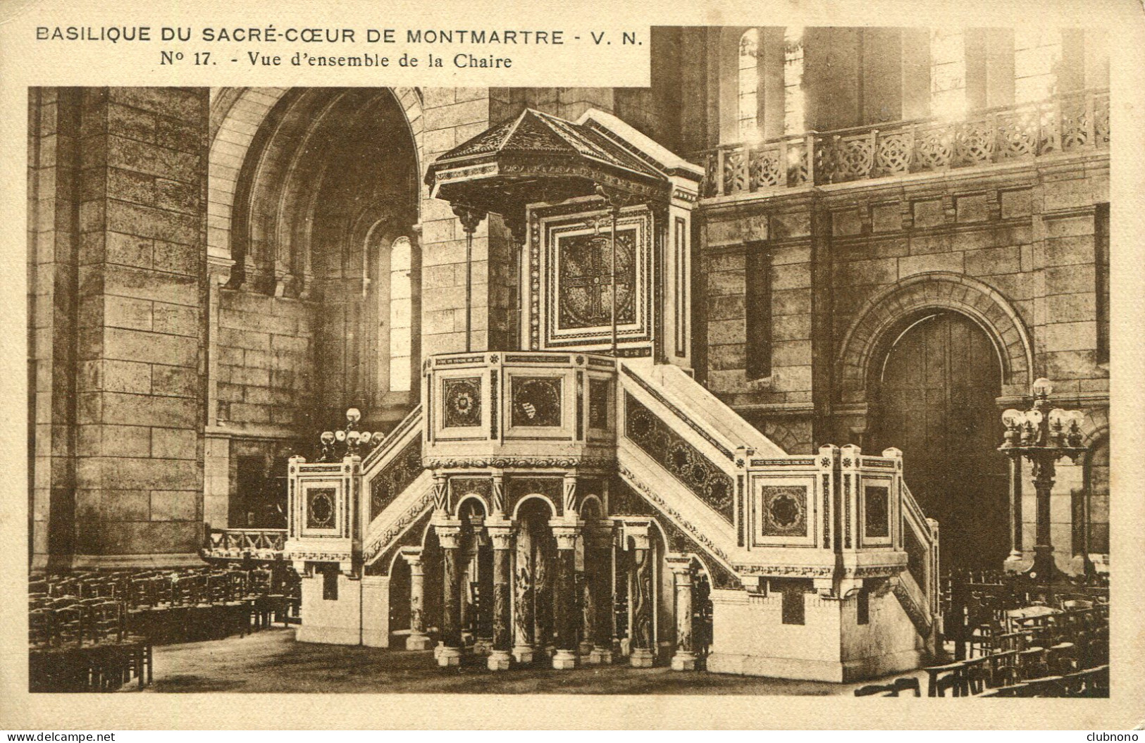 CPA - PARIS - BASILIQUE DU SACRE-COEUR - VUE D'ENSEMBLE DE LA CHAIRE - Sacré Coeur