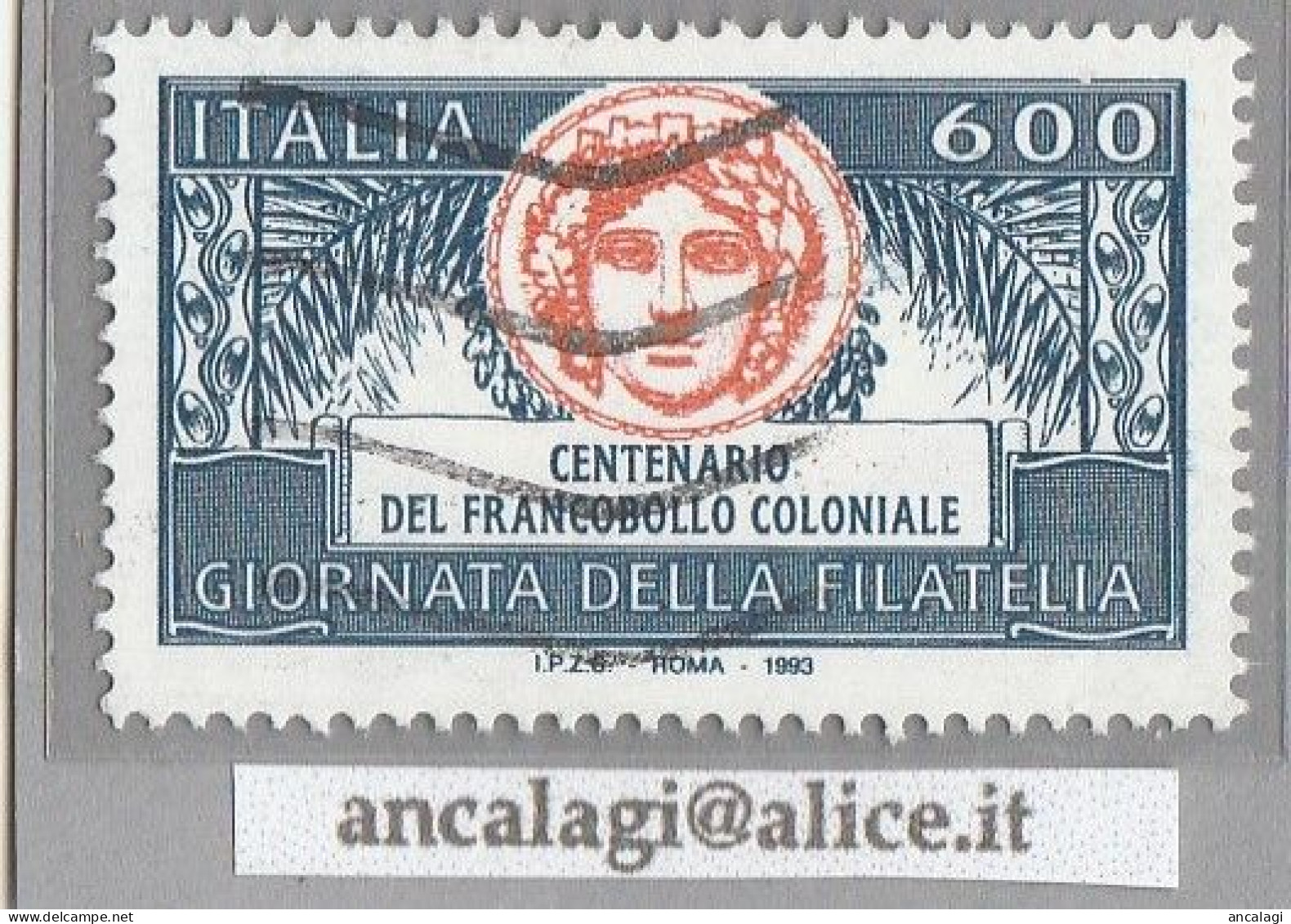 USATI ITALIA 1993 - Ref.0682 "GIORNATA DELLA FILATELIA" 1 Val. - - 1991-00: Gebraucht