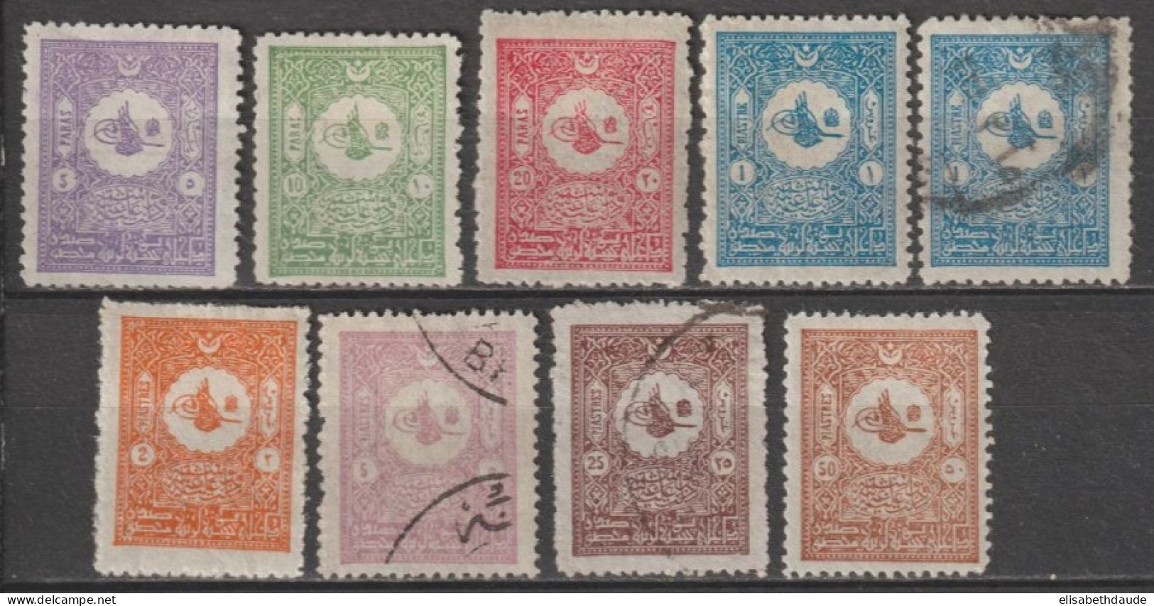 1901 - TURQUIE - SERIE COMPLETE YVERT N°98/105 * MH / OBLITERES - COTE = 50+ EUR. - Nuevos