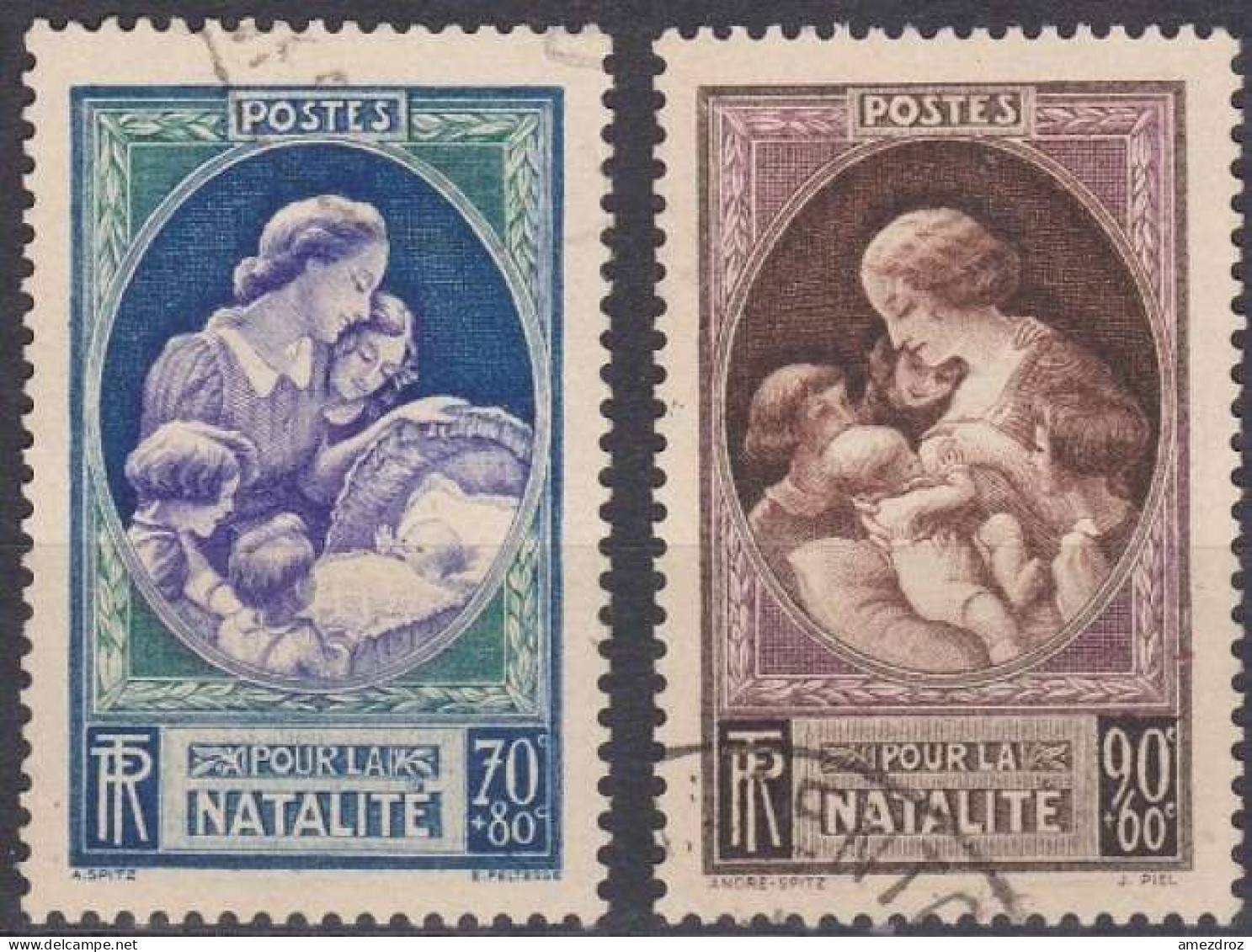 France 1939 N° 440-441 En Faveur De La Natalité (H36) - Used Stamps