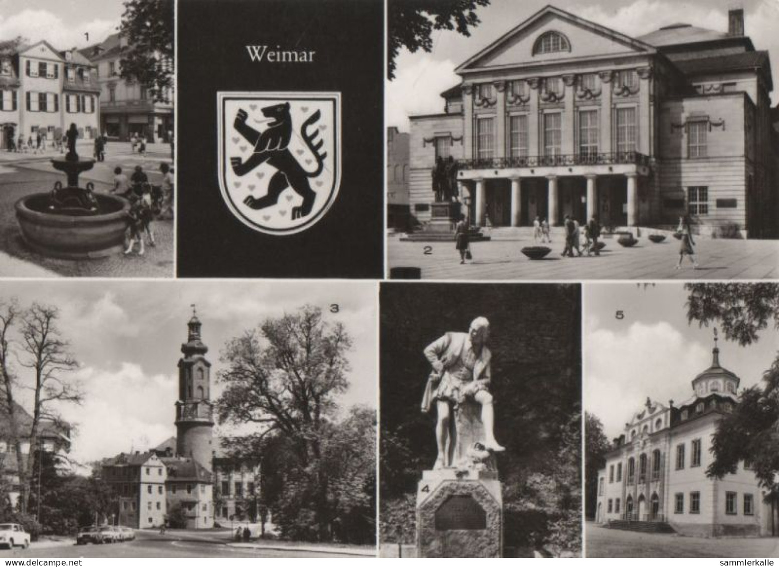 80554 - Weimar - U.a. Schillerhaus Und Gänsemännchenbrunnen - 1982 - Weimar