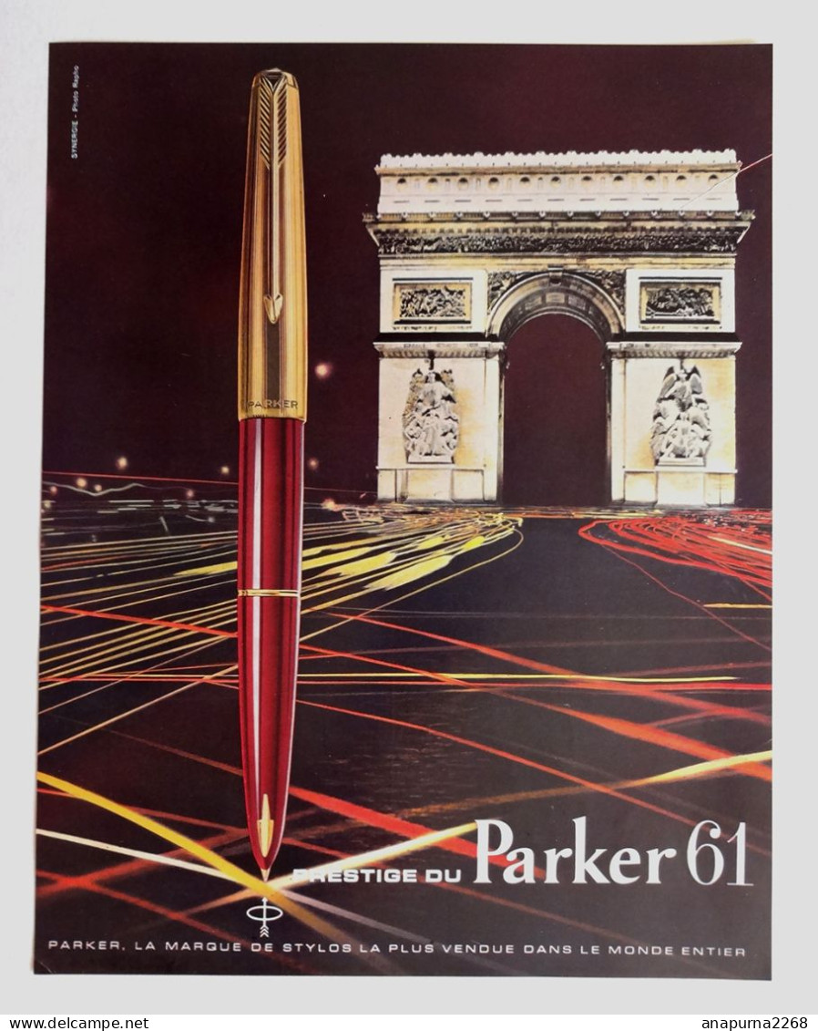 PUBLICITE ..STYLO PARKER 61....ARC DE TRIOMPHE - Publicités