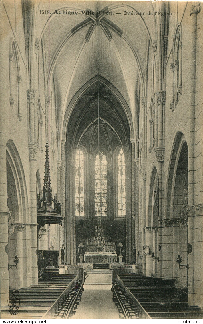 CPA - AUBIGNY - INTERIEUR DE L'EGLISE - Aubigny Sur Nere