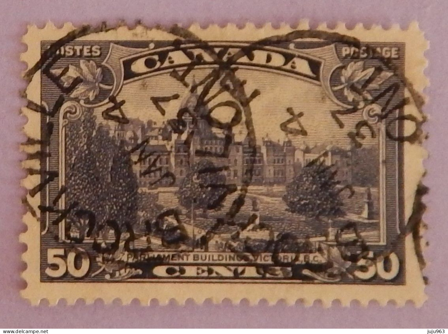 CANADA YT 188 OBLITÉRÉ "LE PARLEMENT A VICTORIA" ANNÉE 1935 - Oblitérés