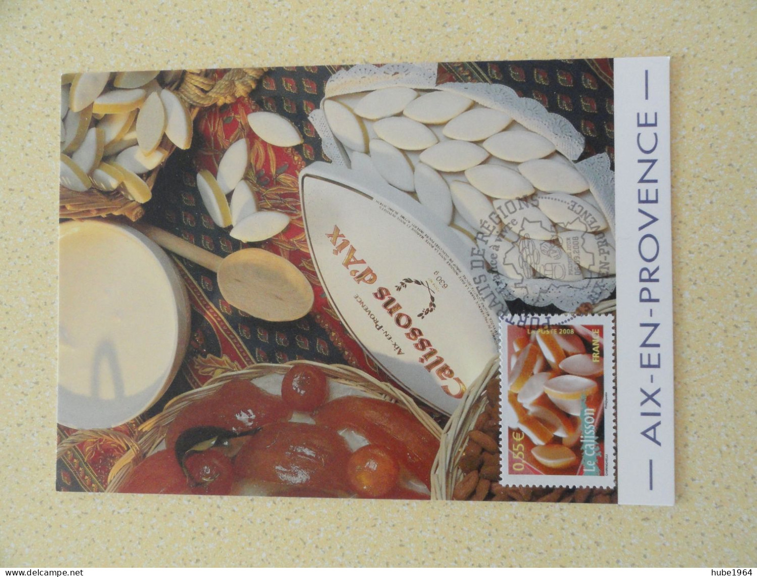 CARTE MAXIMUM CARD LE CALISSON OPJ AIX EN PROVENCE FRANCE - Food