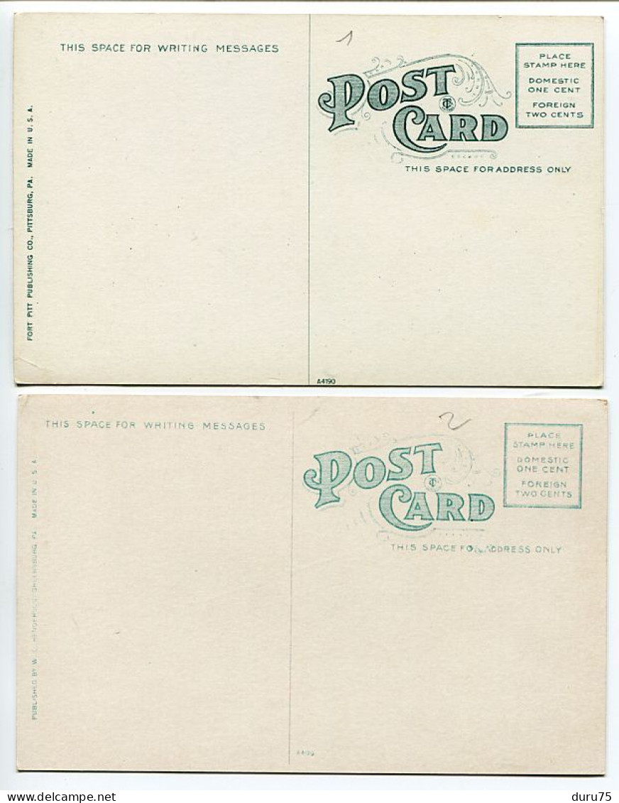LOT 2 Post Card - GREENSBURG Ist Methodist Episcopal Church & Westmoreland County House - Other & Unclassified