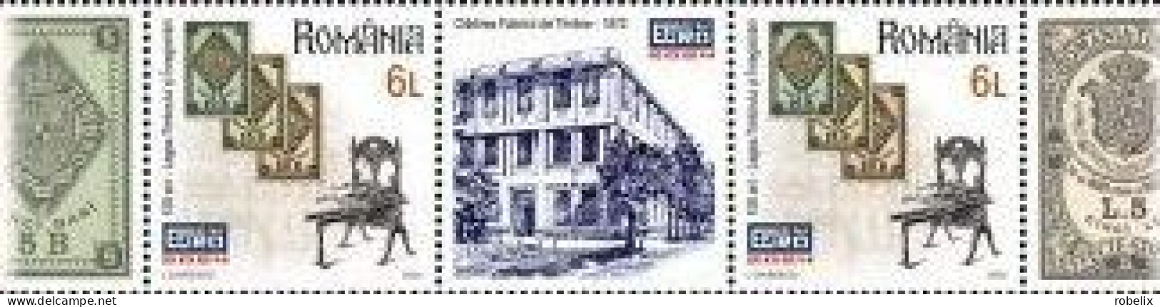 ROMANIA 2024 EFIRO - WORLD STAMP EXHIBITION IN BUCHAREST Strip Of 2 Stamps + 1 Label  MNH** - Philatelic Exhibitions