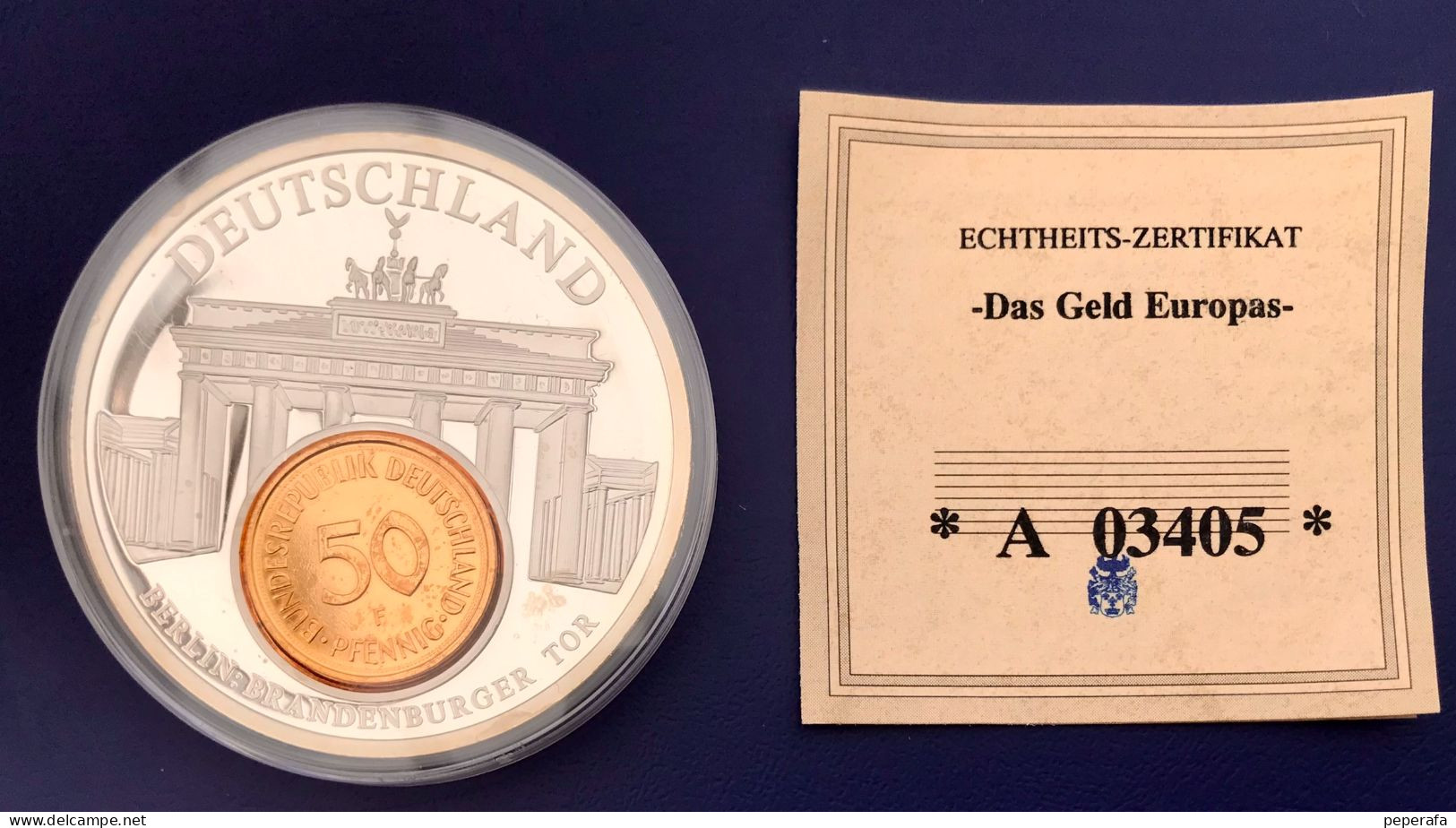 DEUTSCHLAND 1993 - 2001, GERMANY, EUROPEAN CURRENCIES, 50 PFENIG, BERLIN BRANDENBURGER TOR, - Andere & Zonder Classificatie