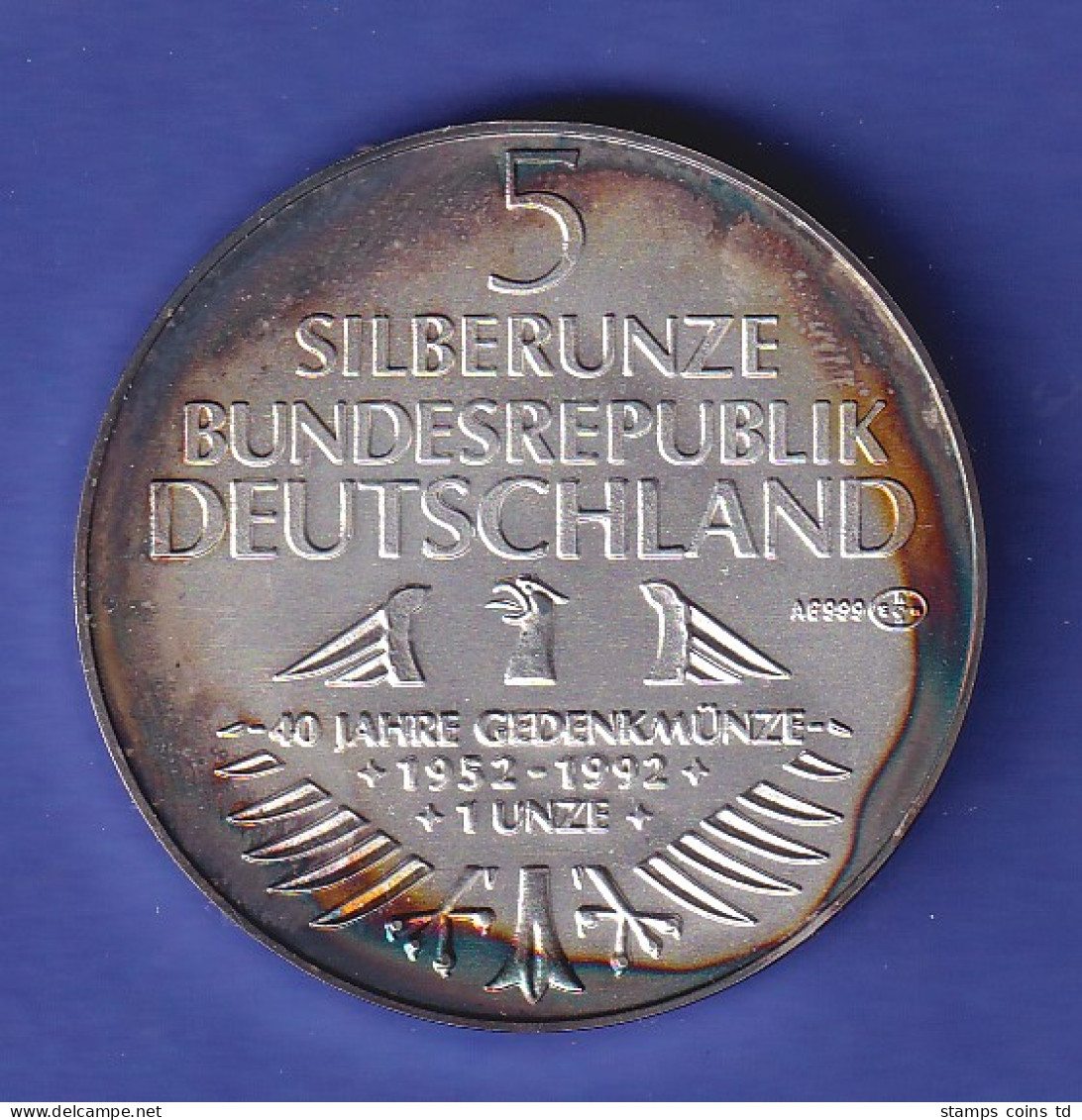 Silbermedaille 1992 Adler-Fiebel Germanisches Nationalmuseum 1 Unze 31,1Ag999.9 - Non Classificati