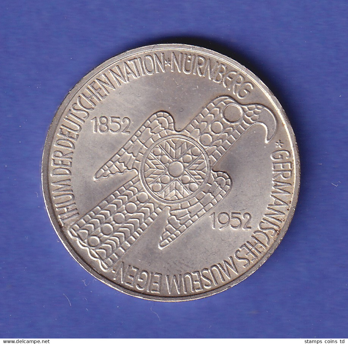 Deutschland 1952 Silbermünze Germanisches Nationalmuseum 5 DM Vz - Sammlungen & Sammellose