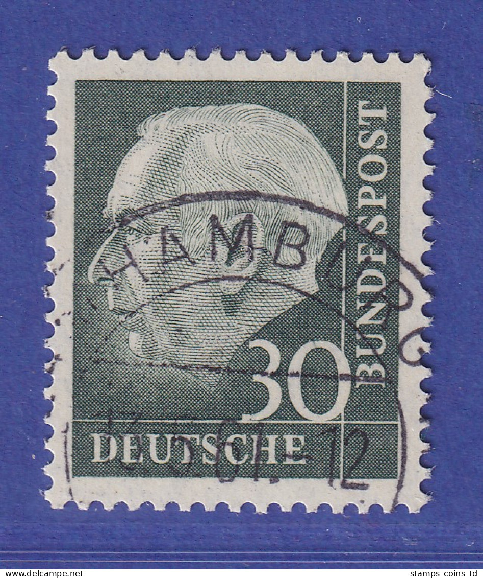 Bundesrepublik 1960 Heuss 30 Pf Mi.-Nr. 259 Y  O HAMBURG  Gpr. SCHLEGEL BPP - Gebraucht