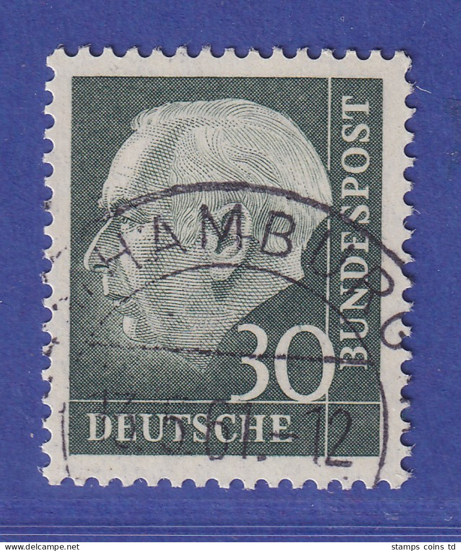 Bundesrepublik 1960 Heuss 30 Pf Mi.-Nr. 259 Y  O HAMBURG  Gpr. SCHLEGEL BPP - Gebruikt