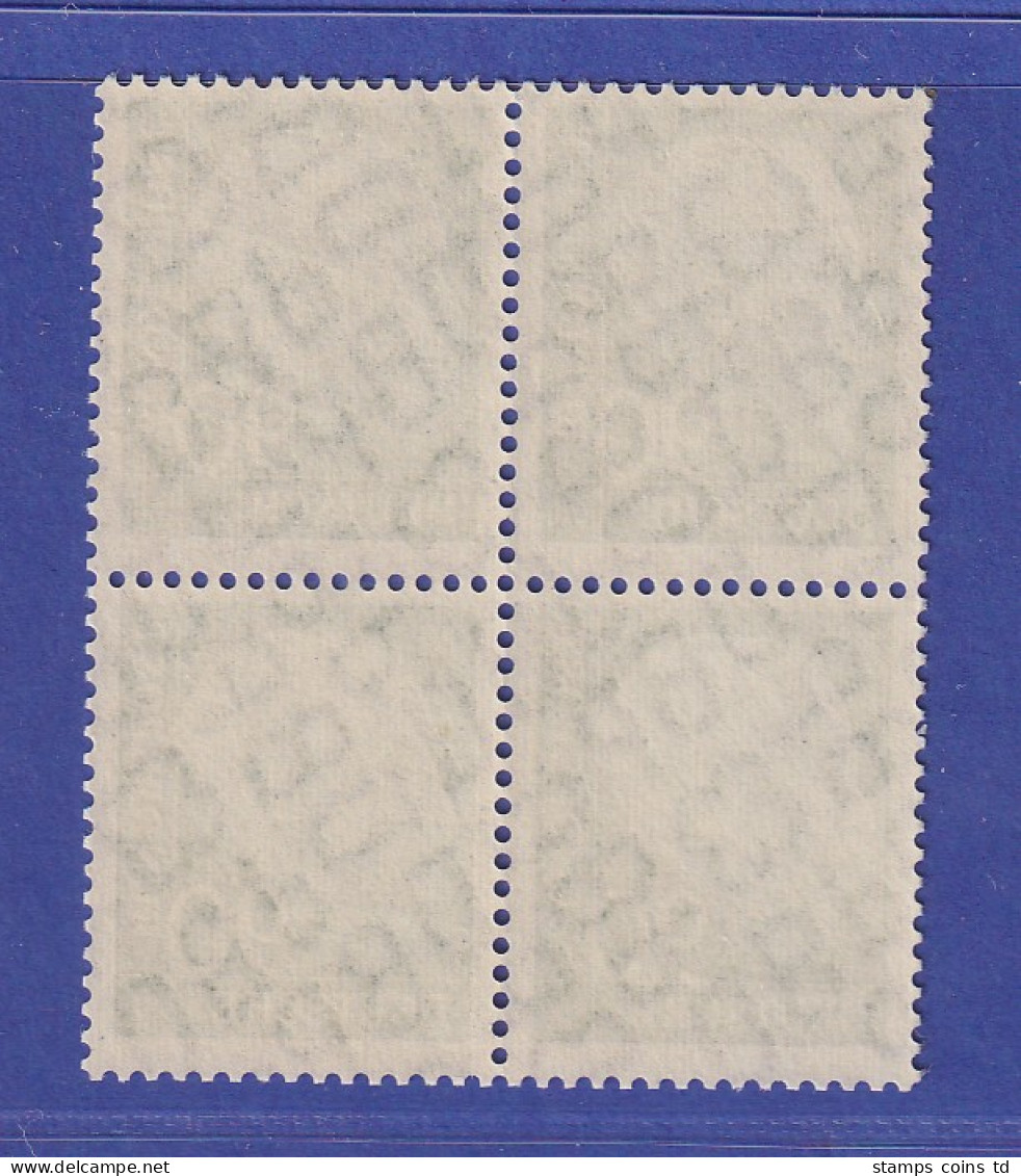 Bundesrepublik 1957 Theodor Heuss 90 Pf Mi.-Nr. 265 X V Viererblock **  - Unused Stamps