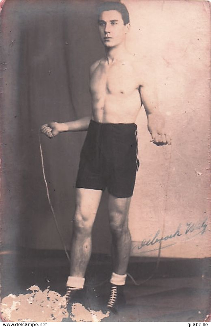 Boxe - lot  5 cartes photos - boxeur Belge Willy De Brock  - rare