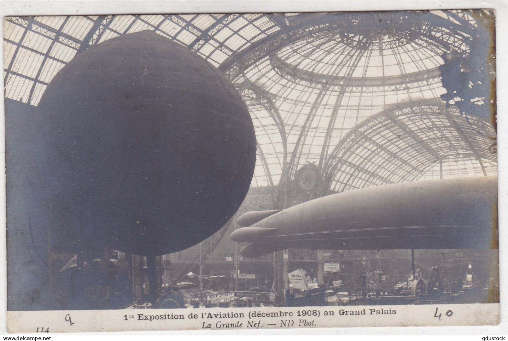 Exposition De L'Aviation (décembre 1908) Au Grand Palais - Le Grand Nef - Dirigibili