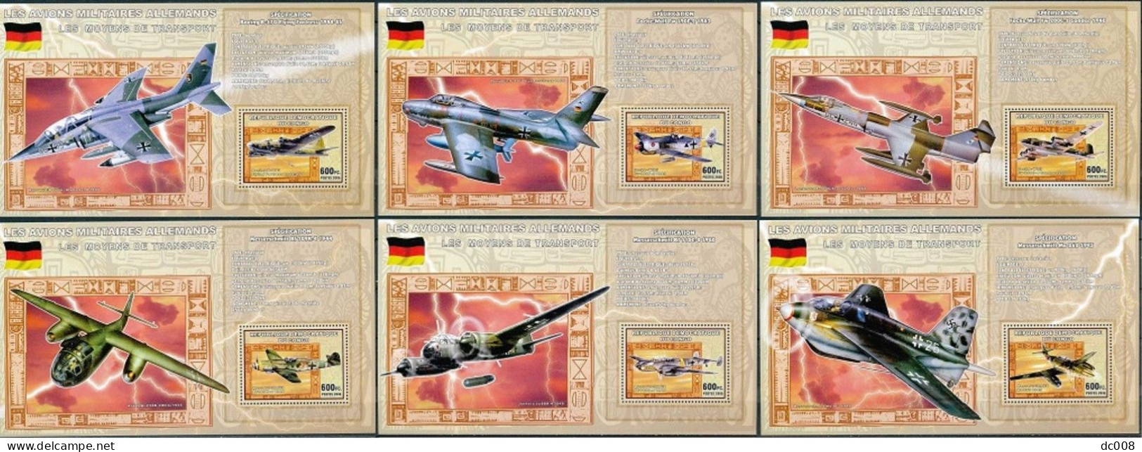 2006 Les Avions Militaires Allemands - Complet-volledig 7 Blocs - Ongebruikt