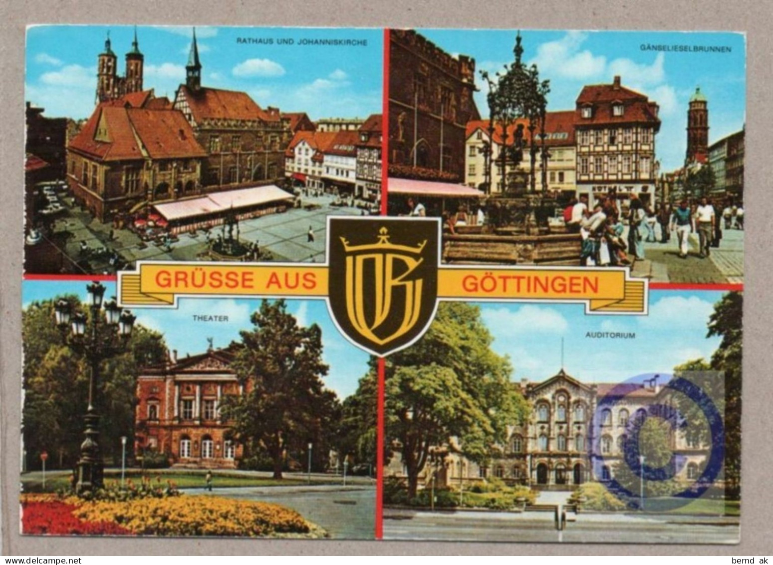 A1067} BRD - AK - Göttingen / Rathaus, Gänselliselbrunnen, Auditorium, Theater - Goettingen