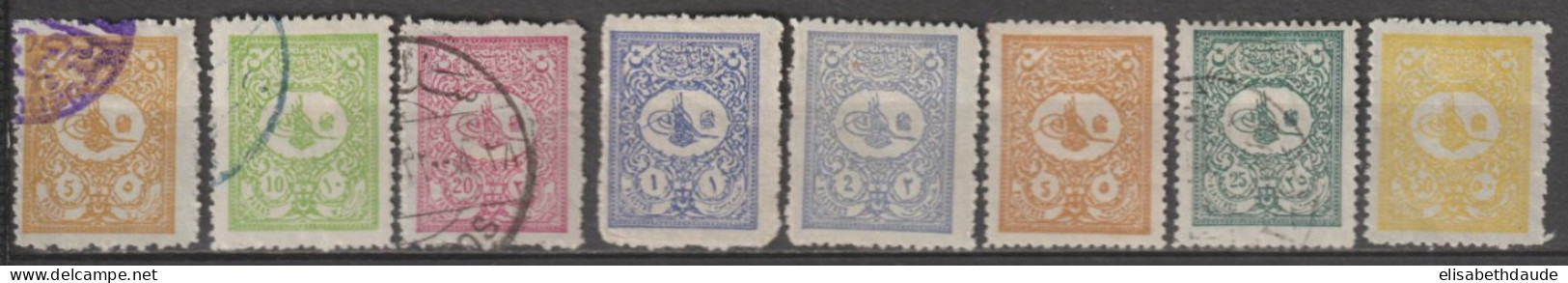 1901 - TURQUIE - SERIE COMPLETE YVERT N°90/97 * MH / OBLITERES - COTE = 385 EUR. - Nuevos