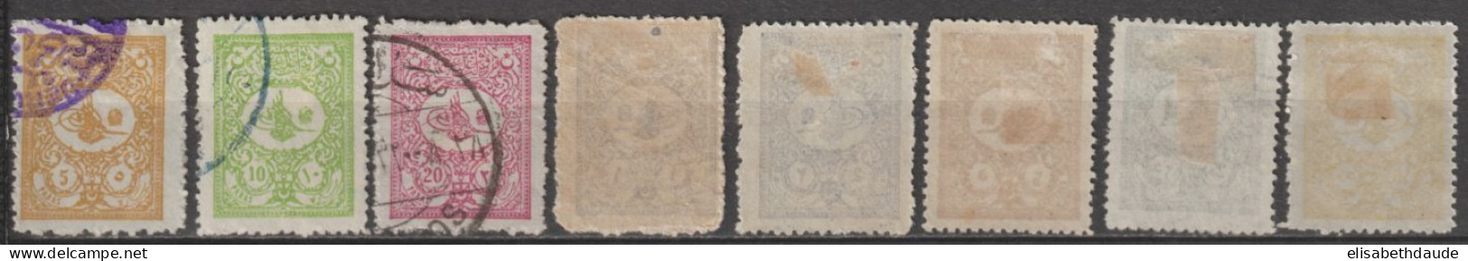 1901 - TURQUIE - SERIE COMPLETE YVERT N°90/97 * MH / OBLITERES - COTE = 385 EUR. - Nuevos