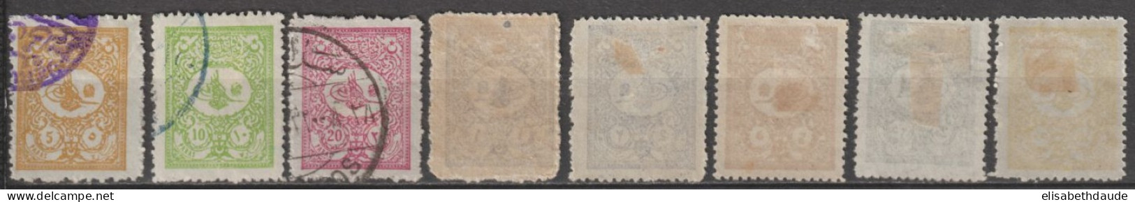 1901 - TURQUIE - SERIE COMPLETE YVERT N°90/97 * MH / OBLITERES - COTE = 385 EUR. - Unused Stamps