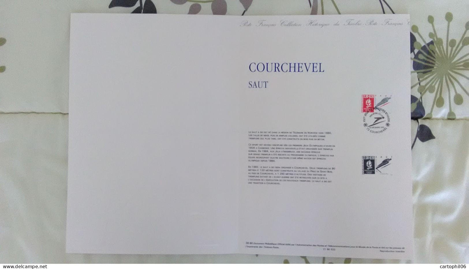 - Document Premier Jour JEUX OLYMPIQUES ALBERTVILLE - COURCHEVEL 22.12.1990 - SAUT - - Inverno1992: Albertville