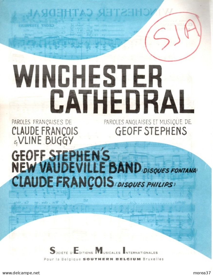 Partition Musicale   " Winchester Cathédral "  Par NEW VAUDEVILLE BAND  Ou  CLAUDE FRANCOIS   (BR01) - Spartiti