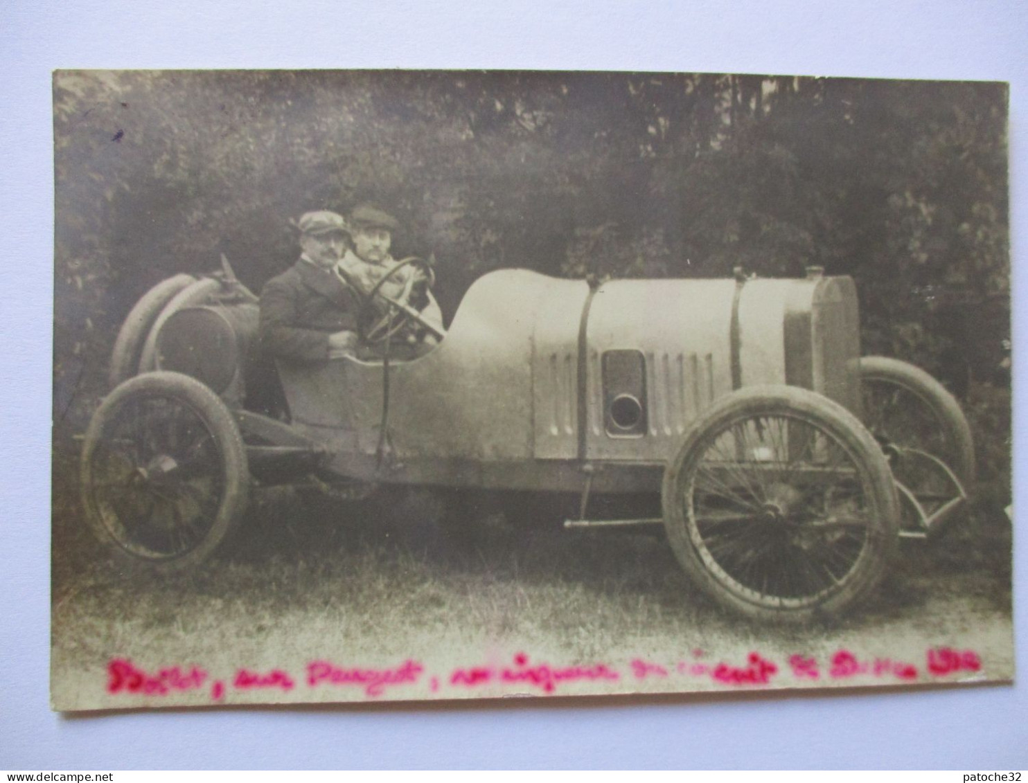 Carte-photo...Boillot Sur Peugeot Vainqueur Du Circuit De Dieppe 1912...(grand Prix De L'ACF)... - Andere & Zonder Classificatie