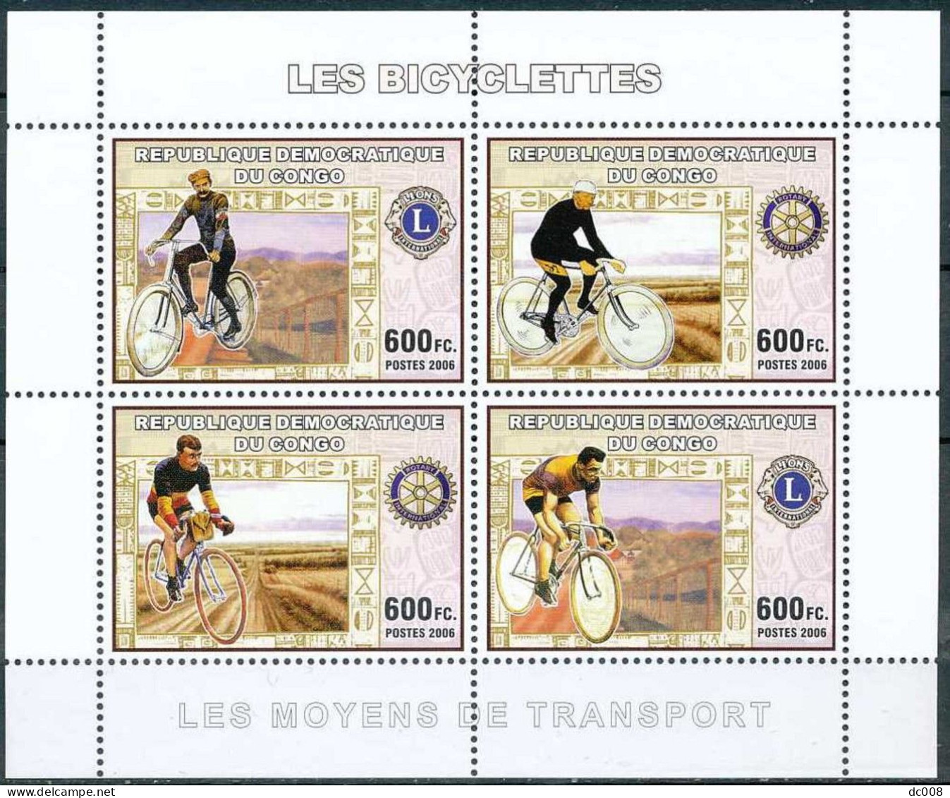 2006 Les BICYCLETTES - Complet-volledig 5 Blocs - Mint/hinged