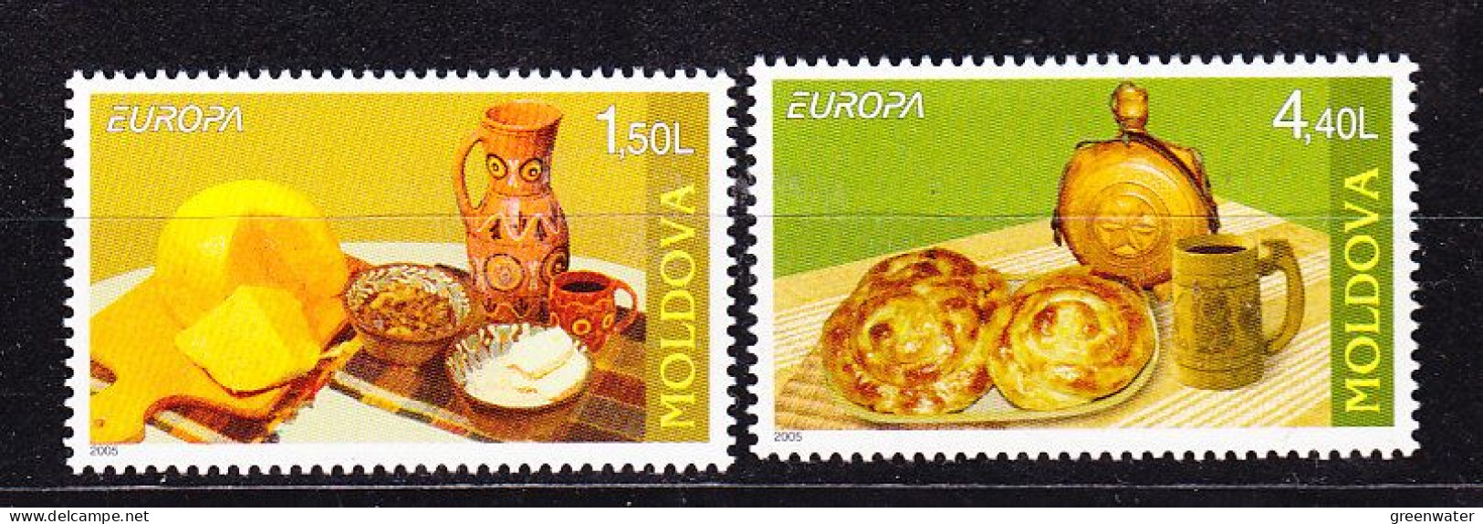 Europa Cept 2005 Moldova 2v ** Mnh (59545) Rock Bottom - 2005