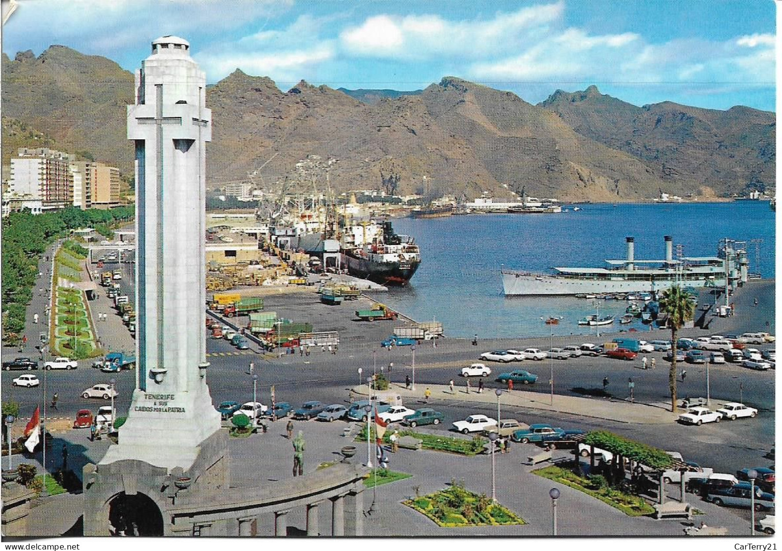 CPM. ESPAGNE (CANARIES). SANTA CRUZ DE TENERIFE. PLAGE D'ESPAGNE. NAVIRES. - Other & Unclassified