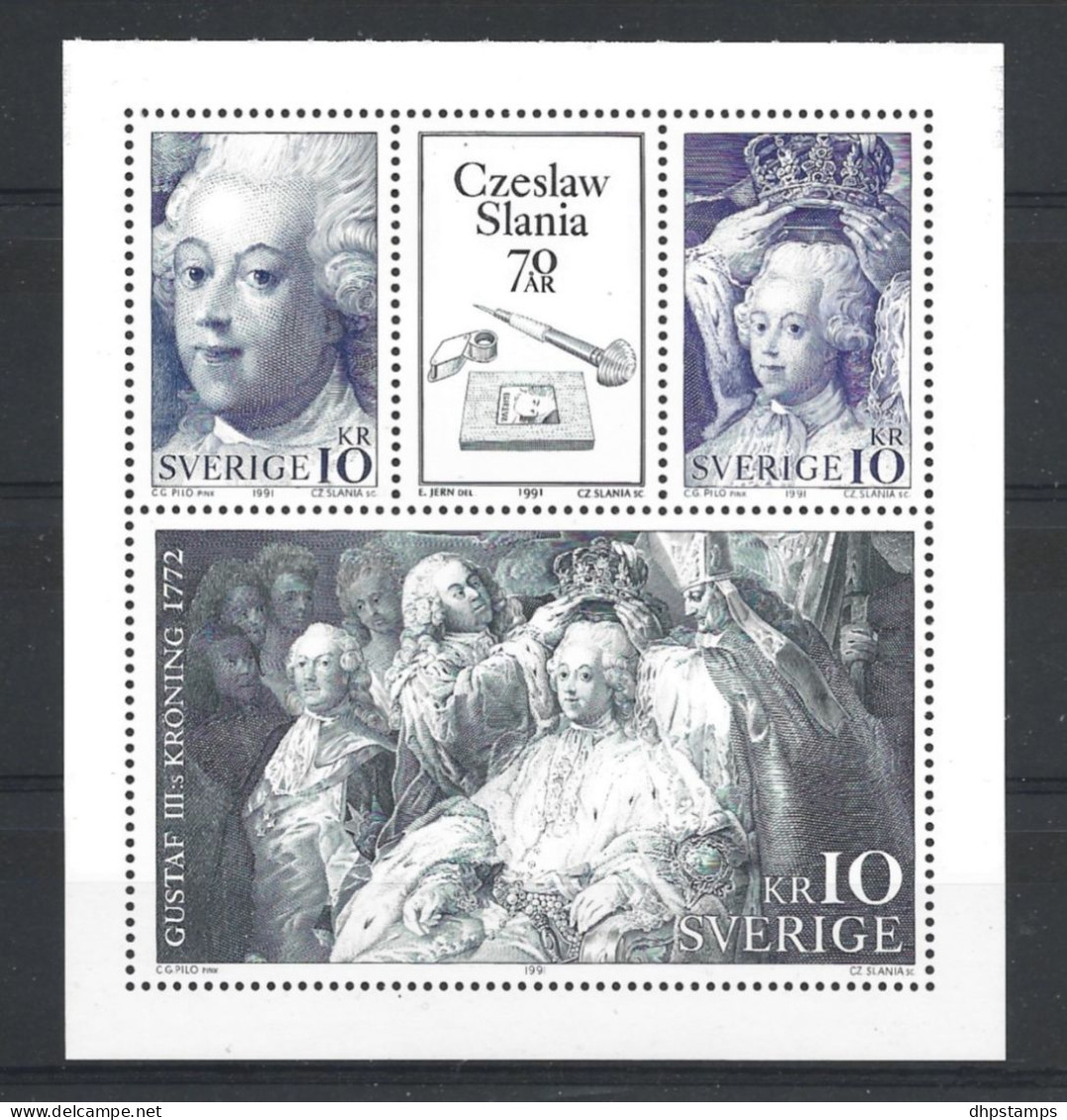 Sweden 1991 C. Slania 70th Anniv. Y.T. BF 21 ** - Blocks & Sheetlets