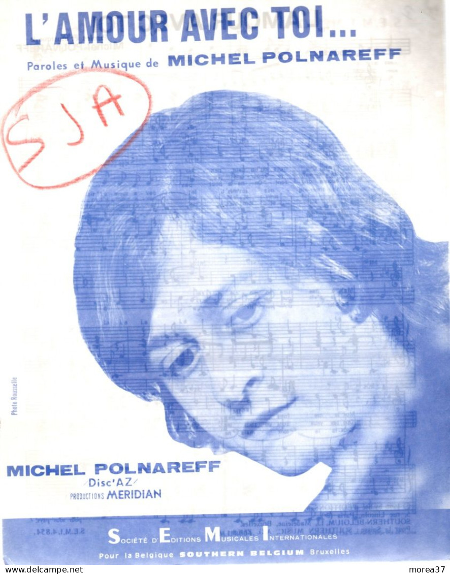 Partition Musicale   " L'amour Avec Toi "   MICHEL POLNAREFF   (BR01) - Noten & Partituren