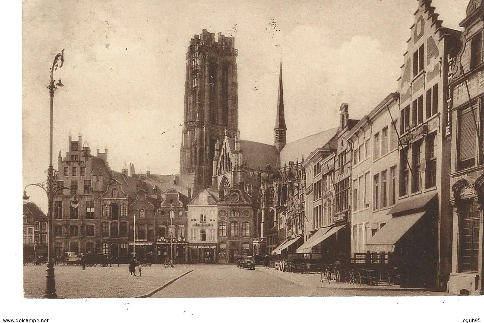 Belgique - MALINES - Coin De La Grand'Place Et Cathédrale St. Rombaut - Mechelen