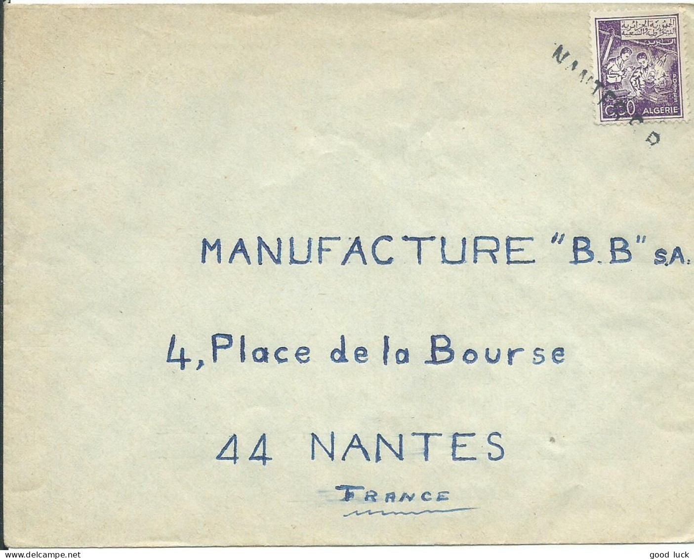 ALGERIE LETTRE 30c SEUL  LA CHIFFA POUR NANTES ( LOIRE ATLANTIQUE ) DE 1964  LETTRE COVER - Argelia (1962-...)