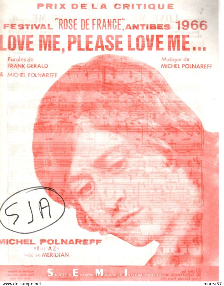 Partition Musicale   " Love Me Please Love Me  "   MICHEL POLNAREFF   (BR01) - Partitions Musicales Anciennes