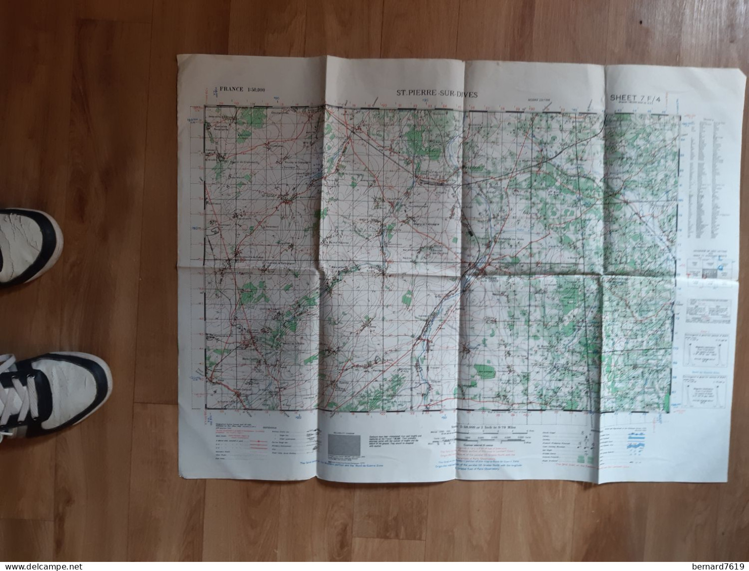 Carte Plan   1943 -    Saint Pierre Sur Dives - Mapas Topográficas