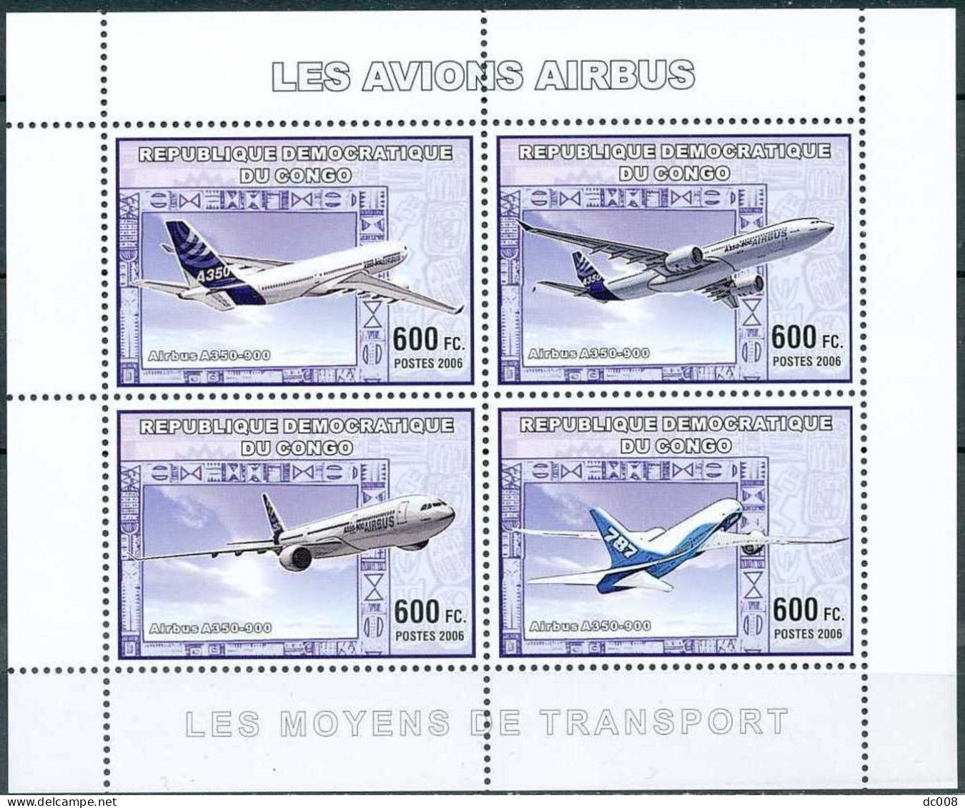 2006 Les Avions Airbus - Complet-volledig 2 Blocs - Nuevos