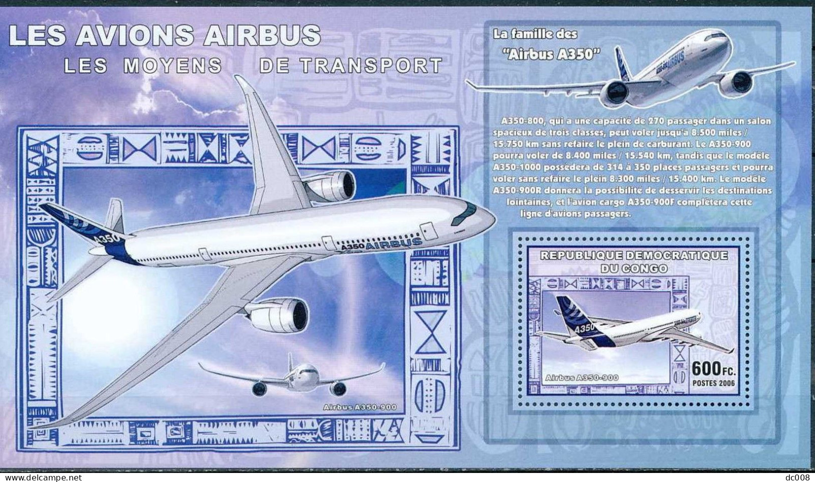 2006 Les Avions Airbus - Complet-volledig 2 Blocs - Ongebruikt