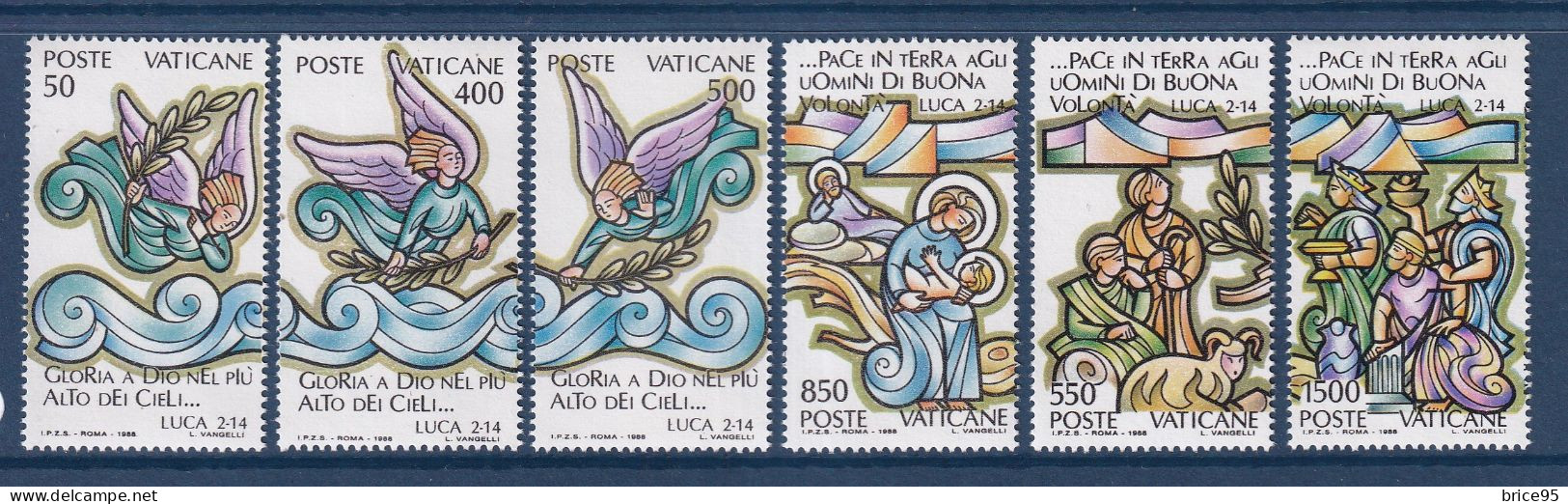 Vatican - YT N° 843 à 848 ** - Neuf Sans Charnière - 1988 - Unused Stamps