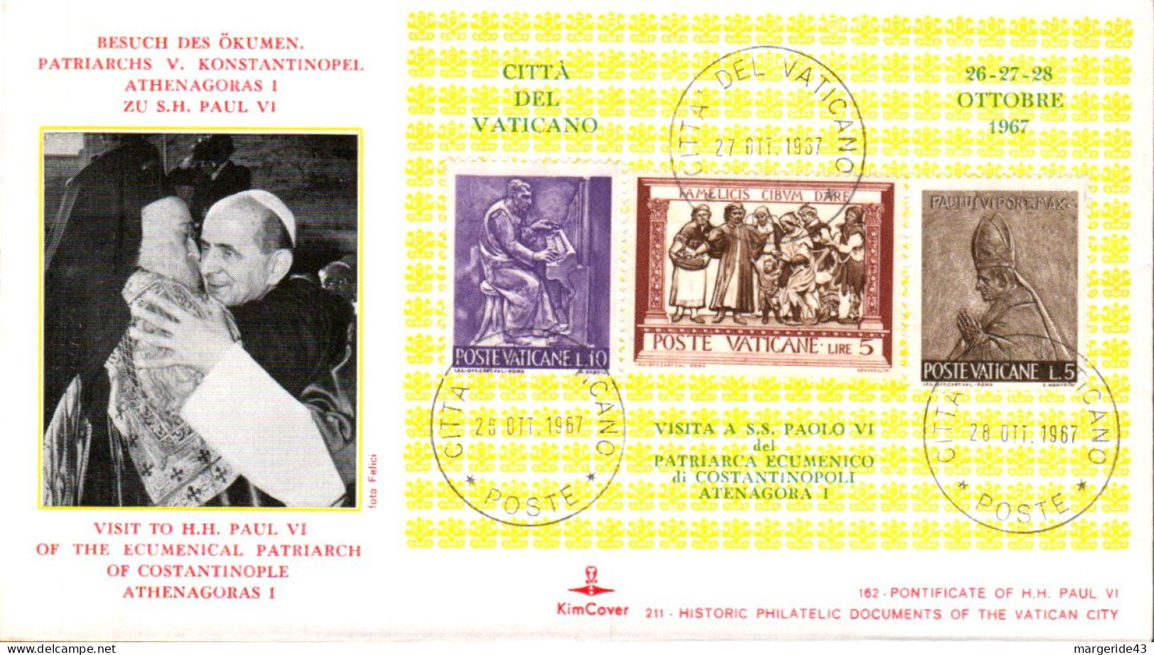 VATICAN LOT DE 14 FDC DIFFERENTES