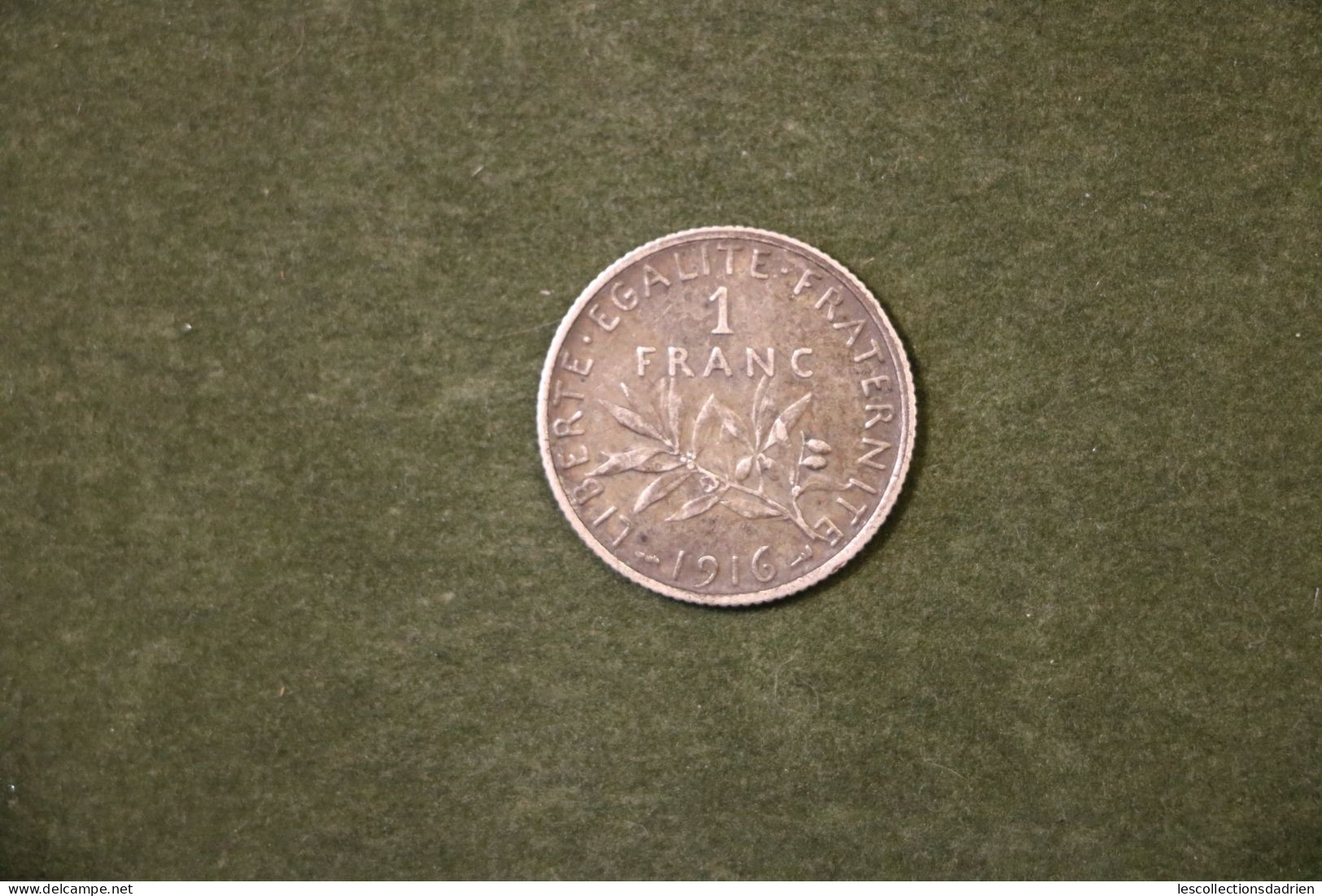 Pièce En Argent Française 1 Franc 1916  - French Silver Coin - 1 Franc