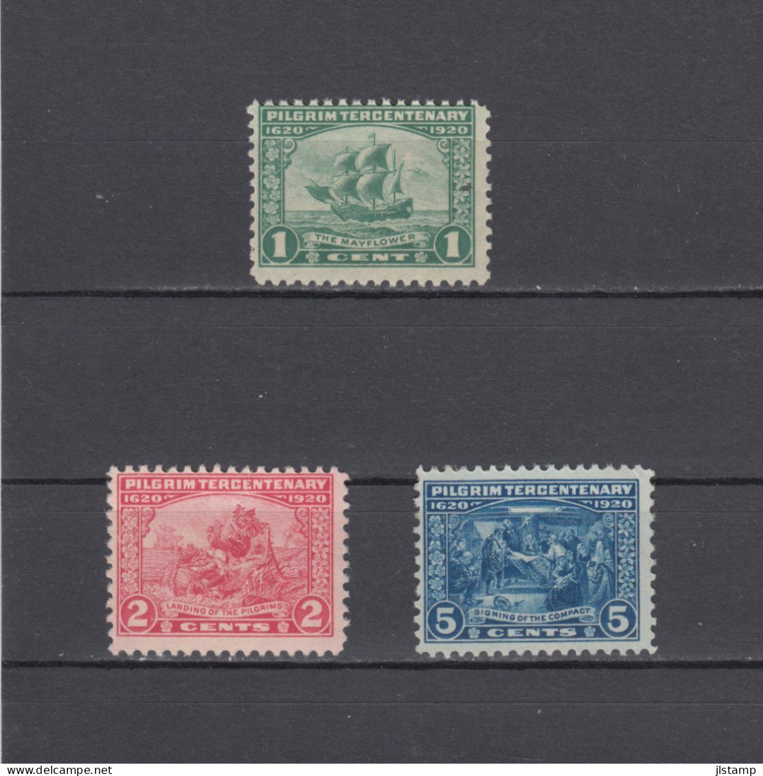 US 1920 Landing At Plymouth Stamp Set,Scott# 548-850,OG,MNH/LH ,VF - Nuevos
