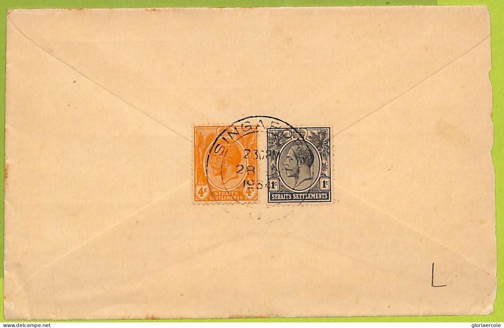 39910 - STRAIT SETTLEMENTS - Postal History - COVER From SINGAPORE To TAIPING - Straits Settlements