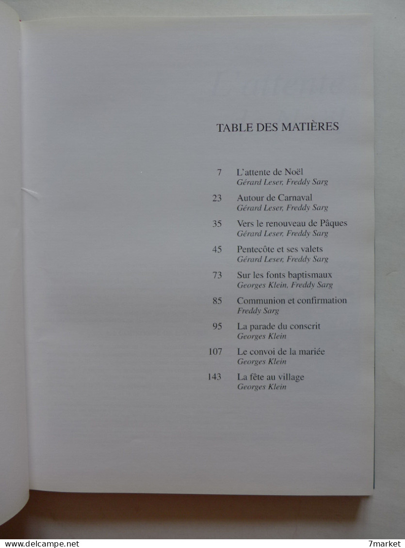 Georges Klein, Gérard Lerser, Freddy Sarg - L'Alsace Et Ses Fêtes / 1995 - Difal - Alsace