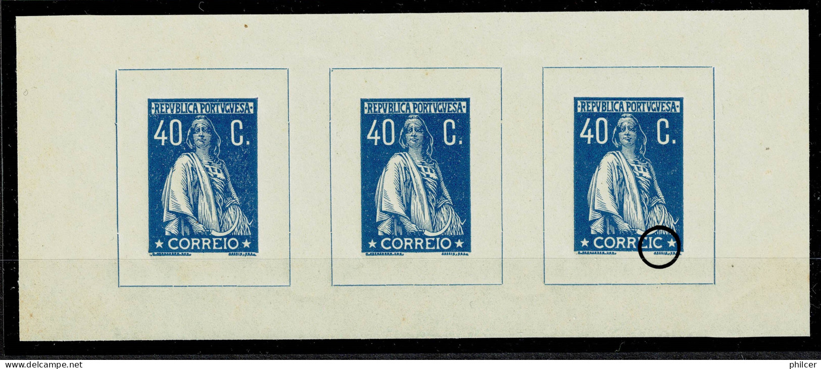 Portugal, 1923, #256/256a, Prova, MNG - Neufs