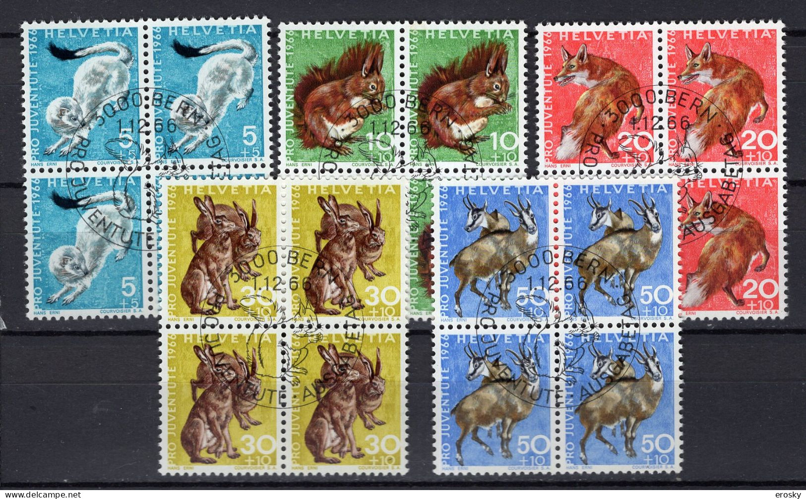 T2995 - SUISSE SWITZERLAND Yv N°778/82 Pro Juventute Bloc - Used Stamps