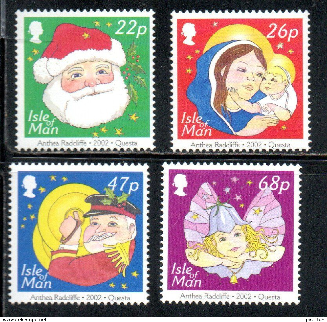 ISOLA DI MAN ISLE OF MAN 2002 CHRISTMAS NATALE NOEL WEIHNACHTEN NAVIDAD SET OF 4 VALUES SERIE MNH - Man (Insel)