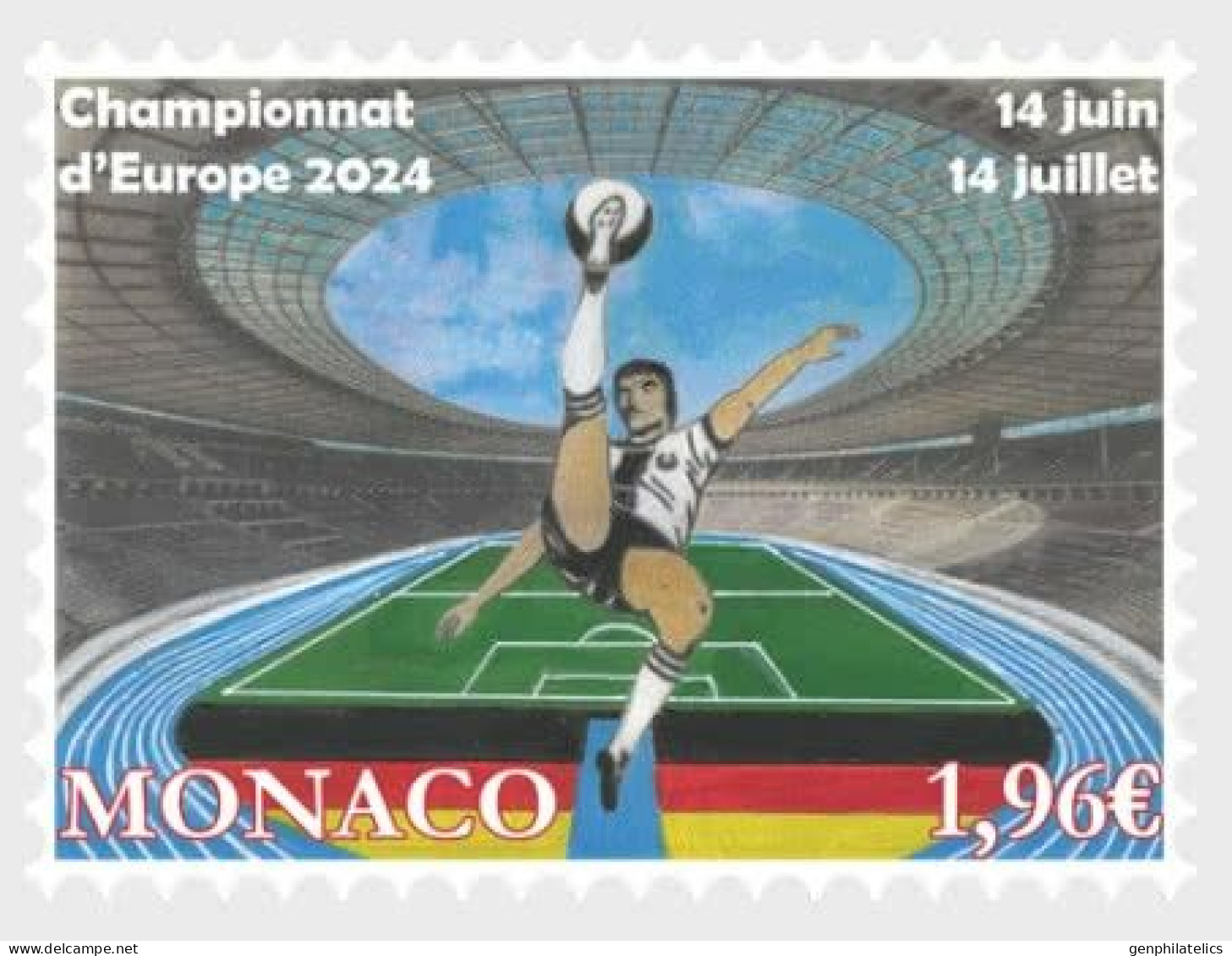 MONACO 2024 SPORT Football. Soccer. European Championship In GERMANY - Fine Stamp MNH - Nuevos