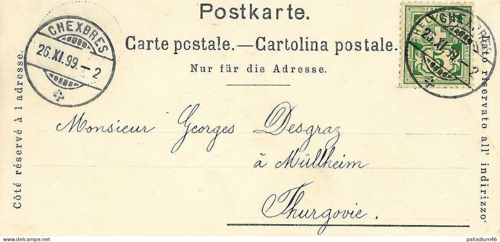 VD - SAINT-SAPHORIN LAVAUX EGLISE - Corbaz & Cie, Lausanne, No 27 - écrite Le 26.11.1899) - Saint-Saphorin