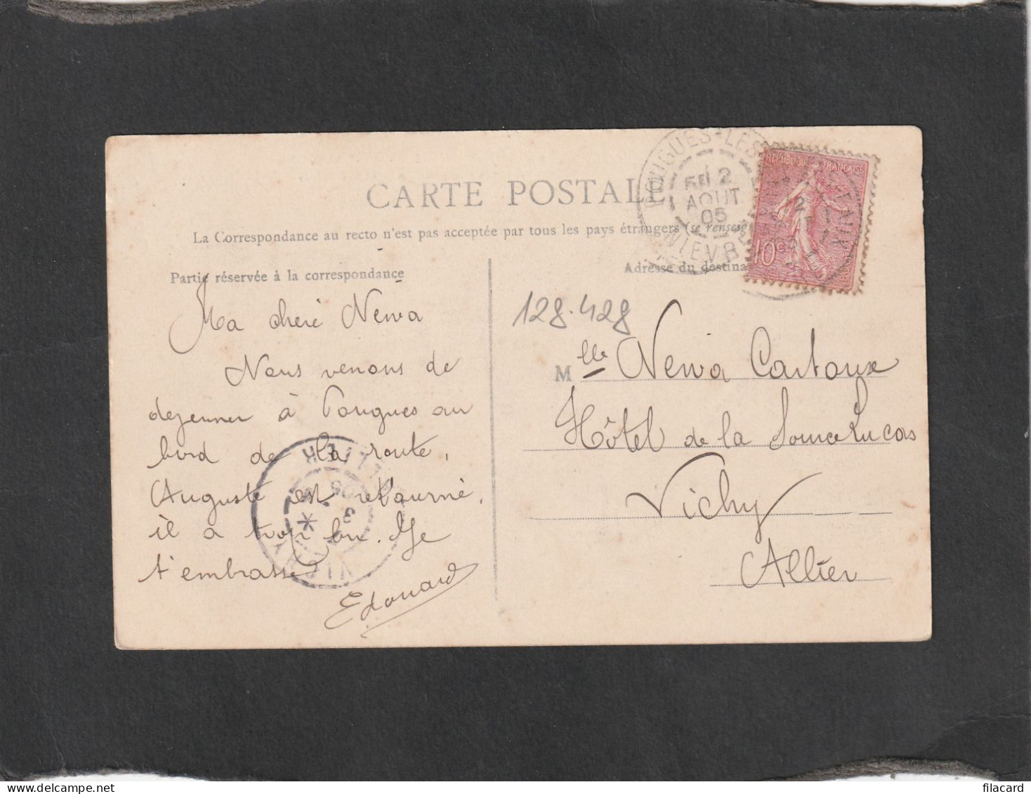 128428          Francia,    Pougues-les-Eaux,   Vue  Prise  Du  Mont  Givre,   VG   1905 - Pougues Les Eaux